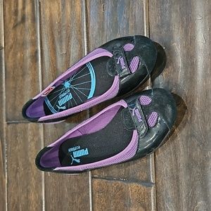 Purple Puma slip ons